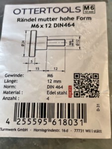 Die Ottertools-Schrauben sind hochwertig und nicht teuer.