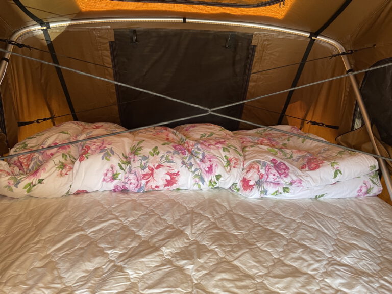 Dachzeltcamping – Warme Matratze
