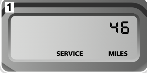 Serviceanzeige im Entfernung