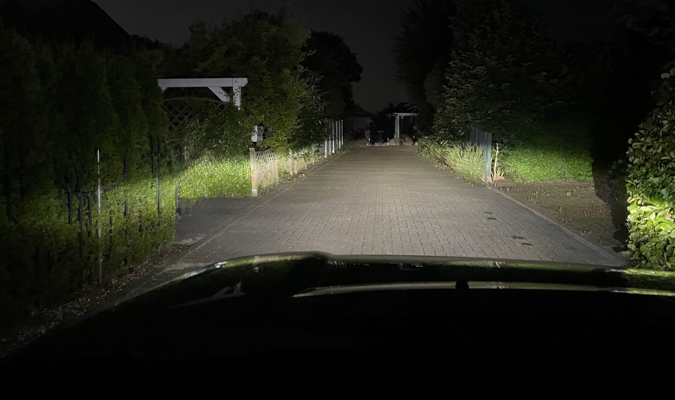 Xenonausleuchtung mit geschädigtem Reflektoren